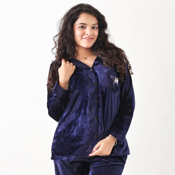 MIDNIGHT FLUTTER VELVET